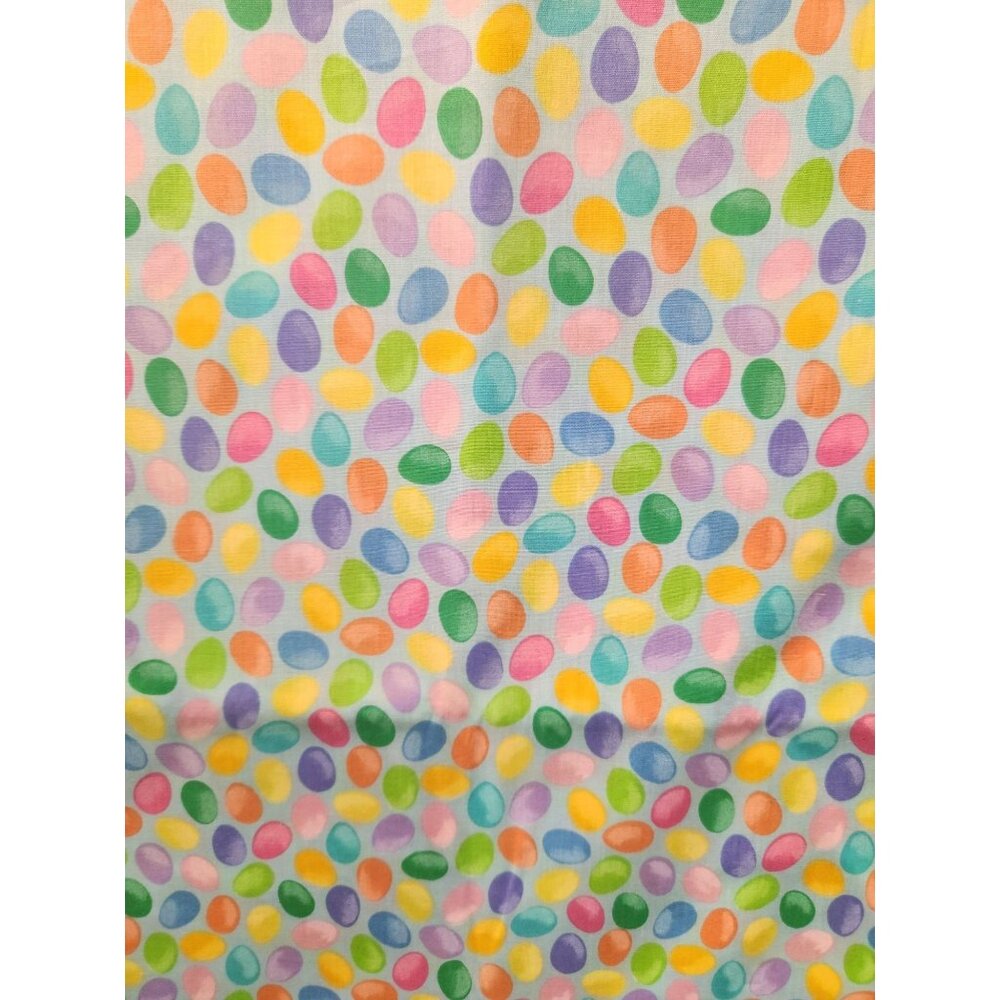 Easter Egg Fabric Pastel Cotton 3 Yards 45 Inch Wide Colorful Spring Quilting Se
